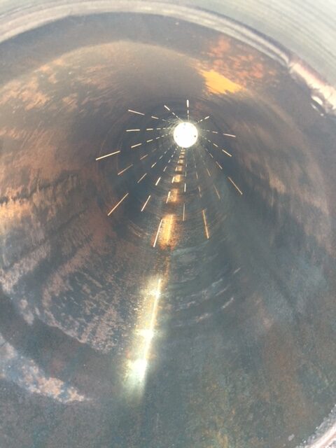 inside of pipe