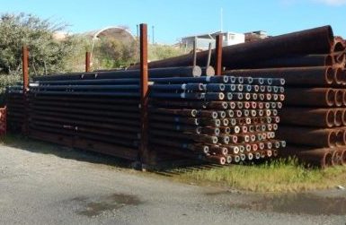 pipes stacked in storage