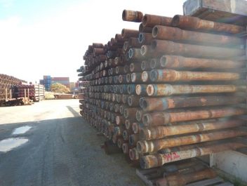 pipes stacked in storage